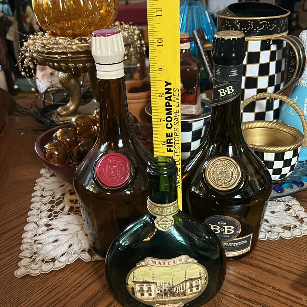 Vintage Glass Liquor & Wine Decanters